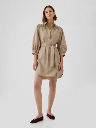 Eyelet Mini Shirtdress | Gap (US)