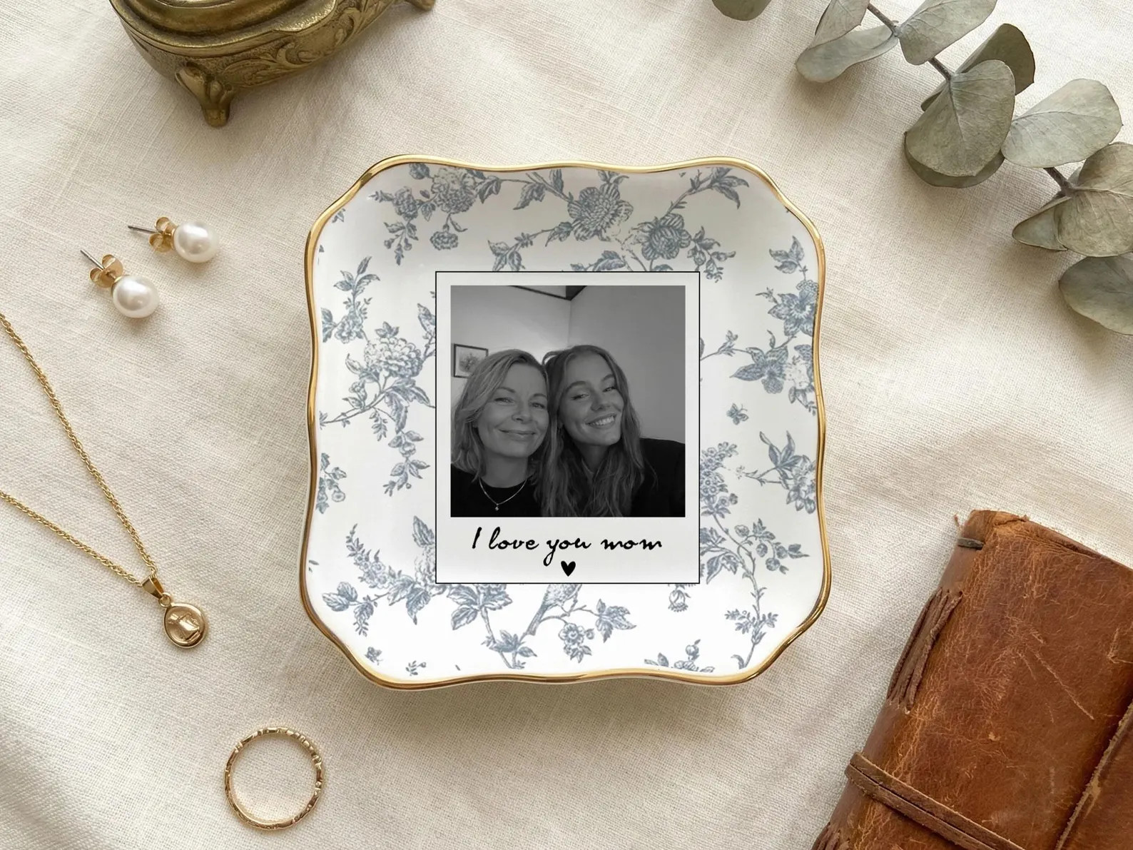 Personalized Photo Jewelry Dish for Mom, Mother’s Day Gift for Mom, Custom Trinket Tray | Etsy (US)
