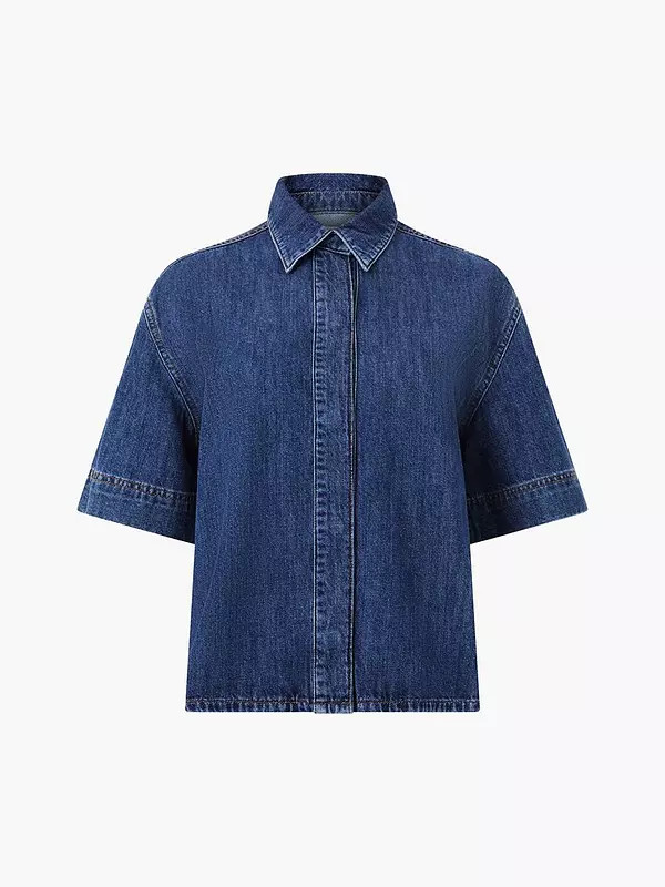 French Connection Denim Short Sleeve Shirt | Very (UK)