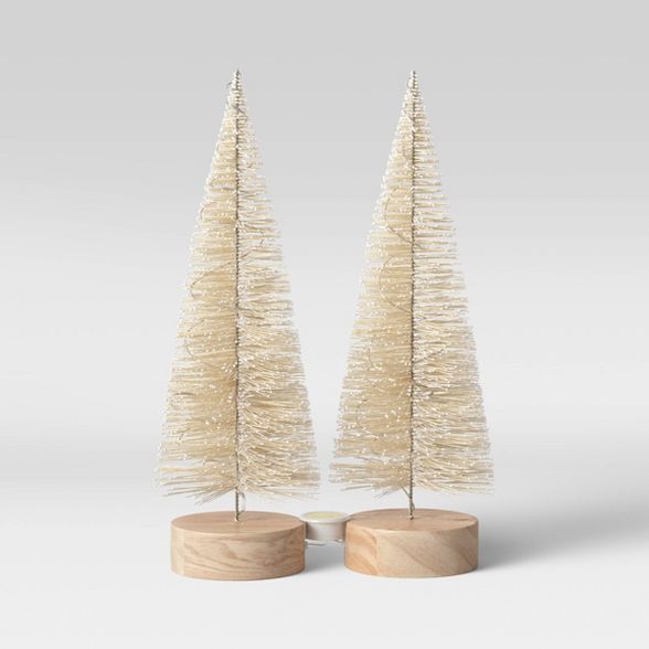 LED 2pk Christmas Basic Big Bottle Brush Trees - Threshold™ | Target