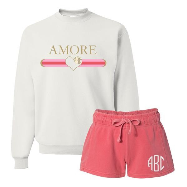 Monogrammed 'Amore' Lounge Set Package | United Monograms