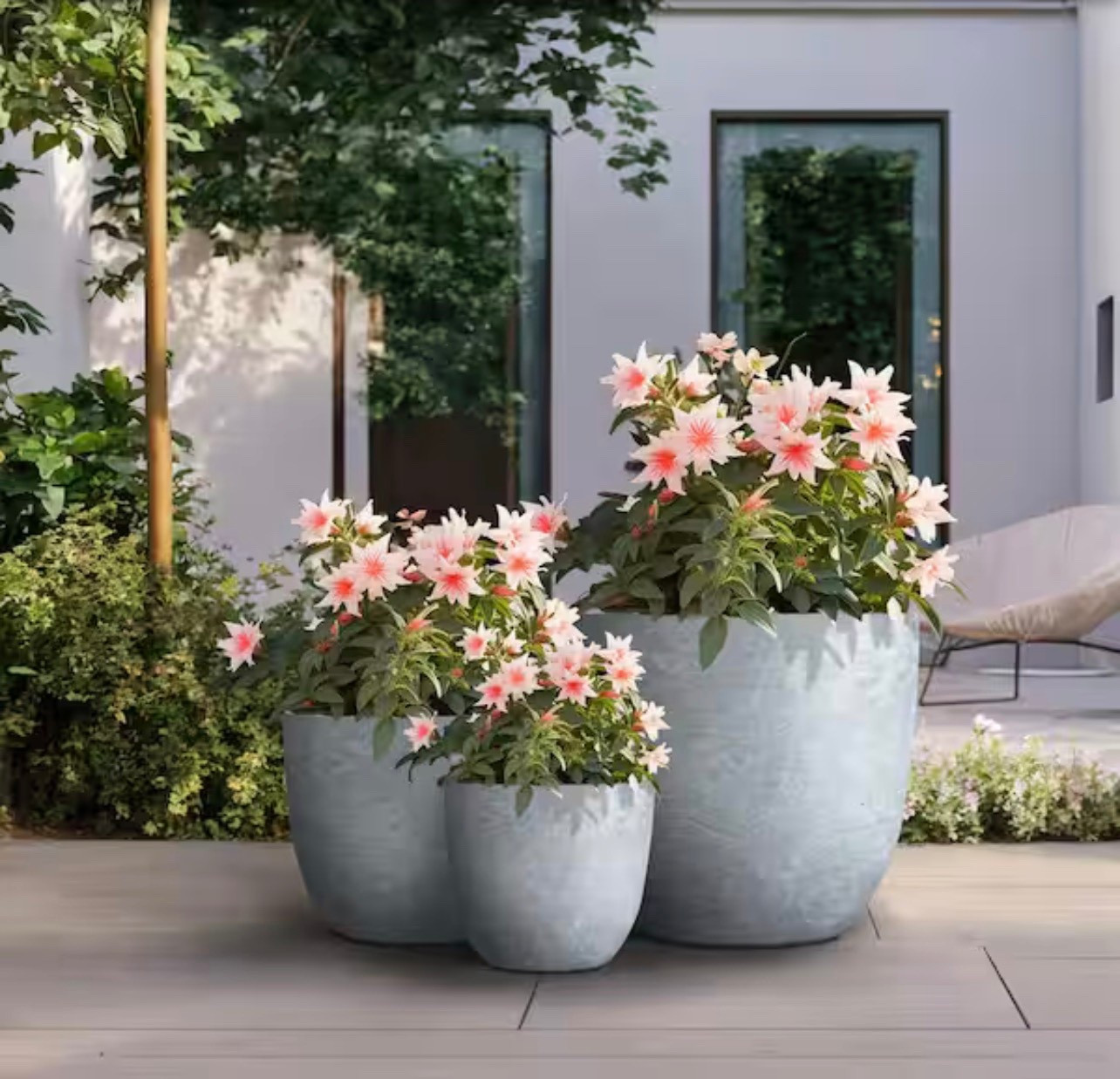 10in.,14in.,18in. Dia Crisp White Extra Large Tall Round Concrete Plant Pot/Planter for Indoor and Outdoor(Set of 3)

#LTKSeasonal #LTKHome #LTKmomlife