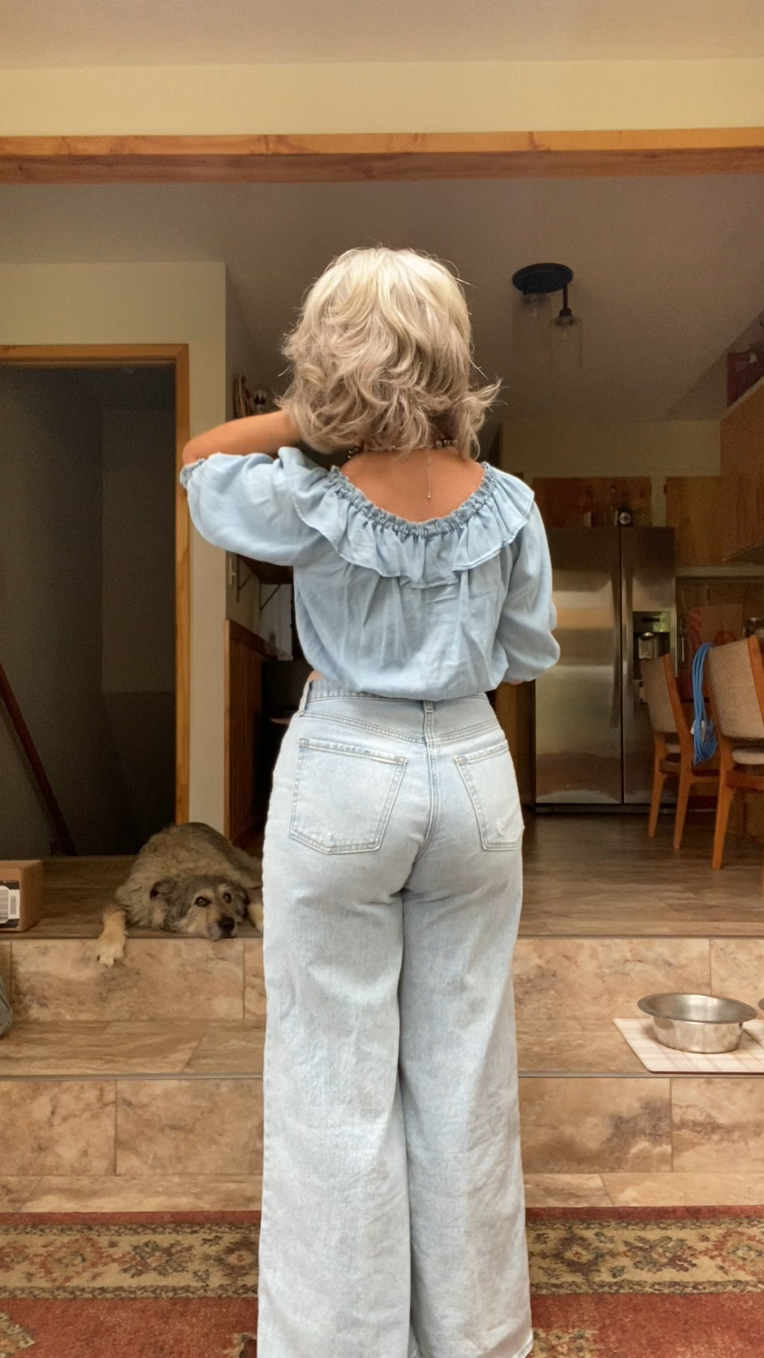 Favorite wide leg, high waisted jeans from Old Navy. #highwaisted #widelegjeans #denimondenim #baggyjeans #lightwashdenim #over50style 

#LTKOver40