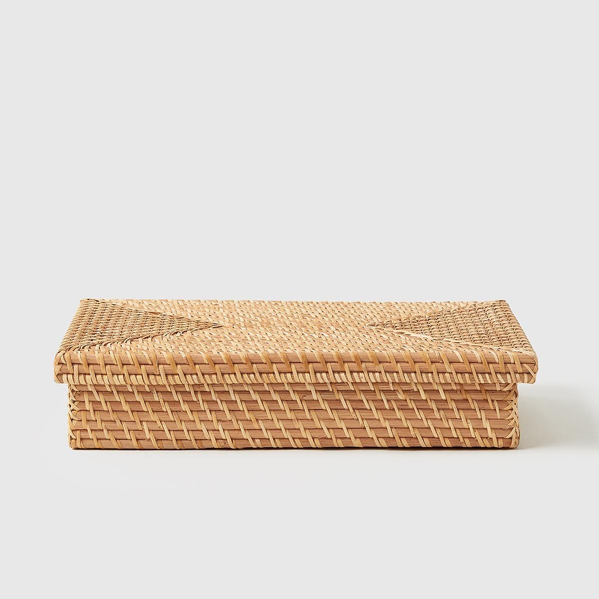 Marie Kondo Ori Rattan Document Box | The Container Store