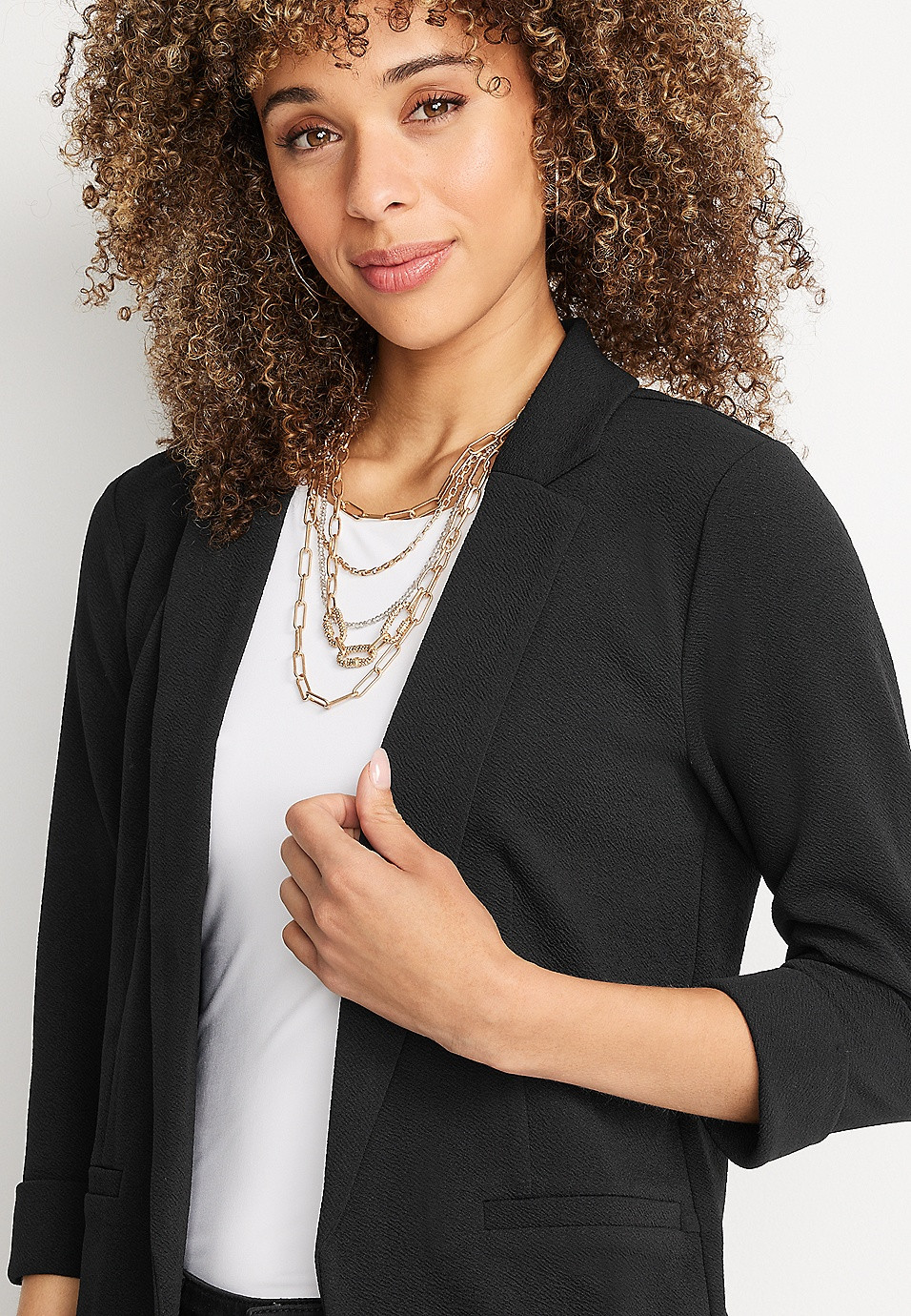 Versa Open Front Blazer | Maurices