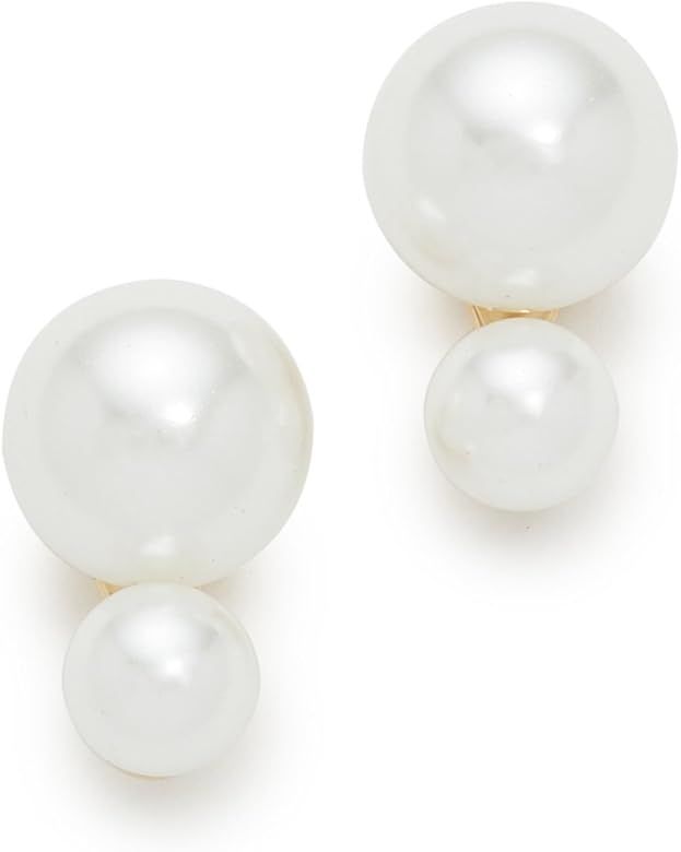 Women's Bright Ideas Double Imitation Pearl Stud Earrings | Amazon (US)