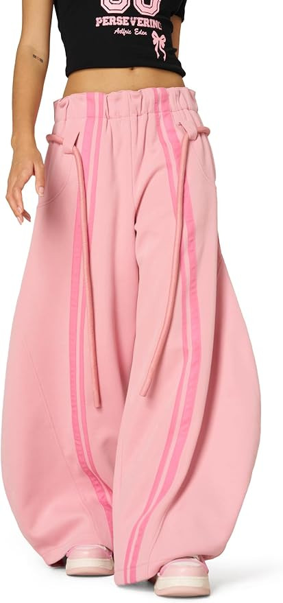 Aelfric Eden Stripe Super Baggy Sweatpants Oversized Barrel Pants Vintage Wide Leg Elastic Waist ... | Amazon (US)