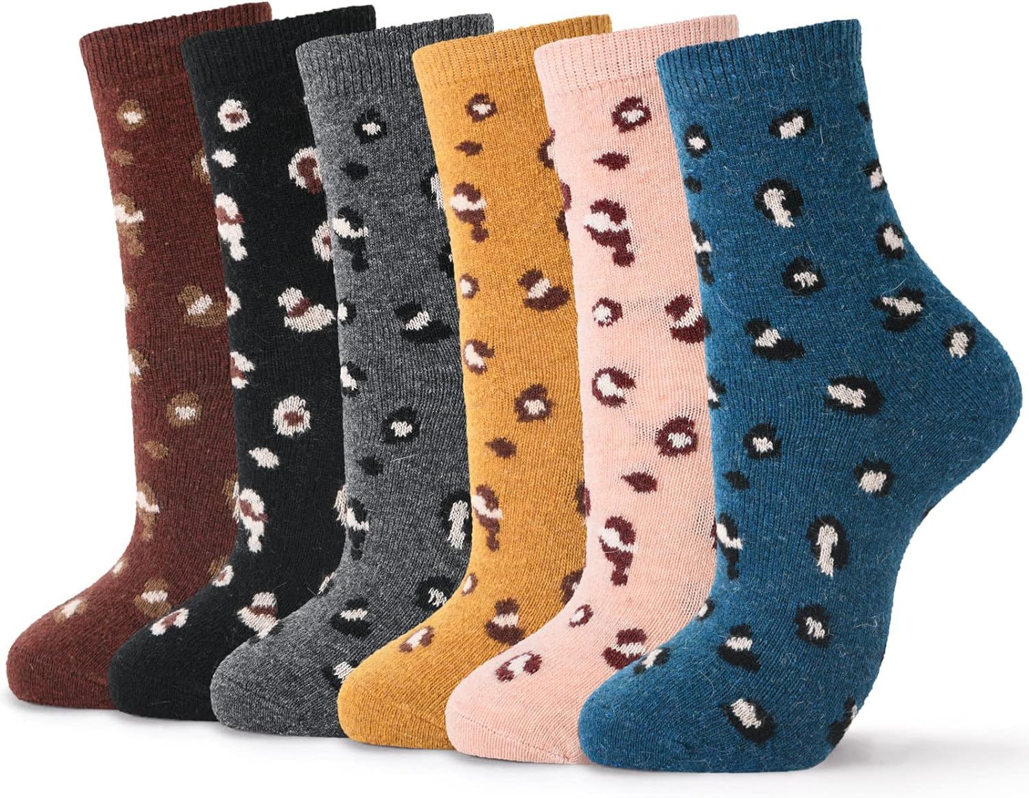 Womens Wool Socks Winter Warm Crew Socks for Women Novelty Casual Cozy Socks for La... | Amazon (US)