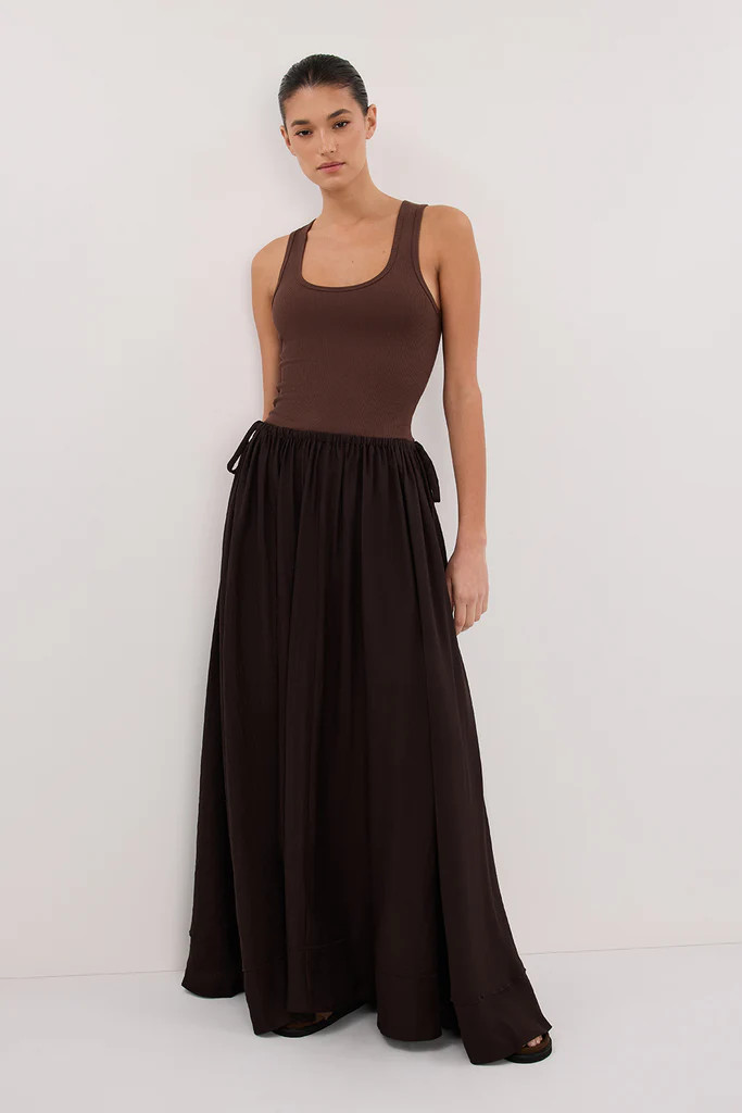 SHANIYA BITTER CHOC BOHO SKIRT | DISSH
