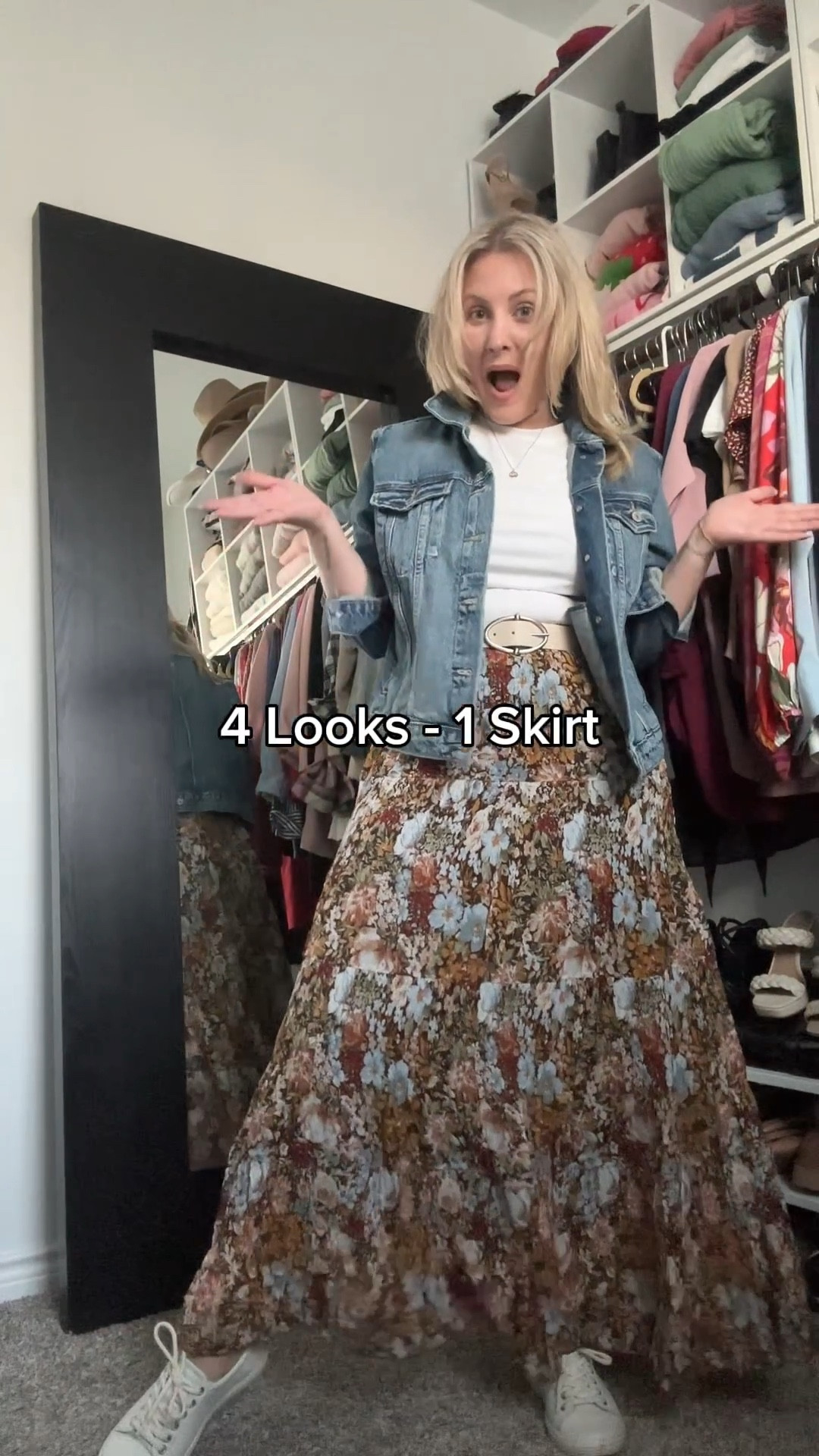 4 looks, one skirt! This fall maxi skirt is SO versatile! With all the beautiful fall shade colors in it and neutral tones, it goes with so much in my closet. Here are just a few ideas. PS: also comes in a fun shorter version! Perfect for date nights or brunch. I’ve linked that up here, too ❤️

#LTKMidsize #LTKSeasonal #LTKPetite