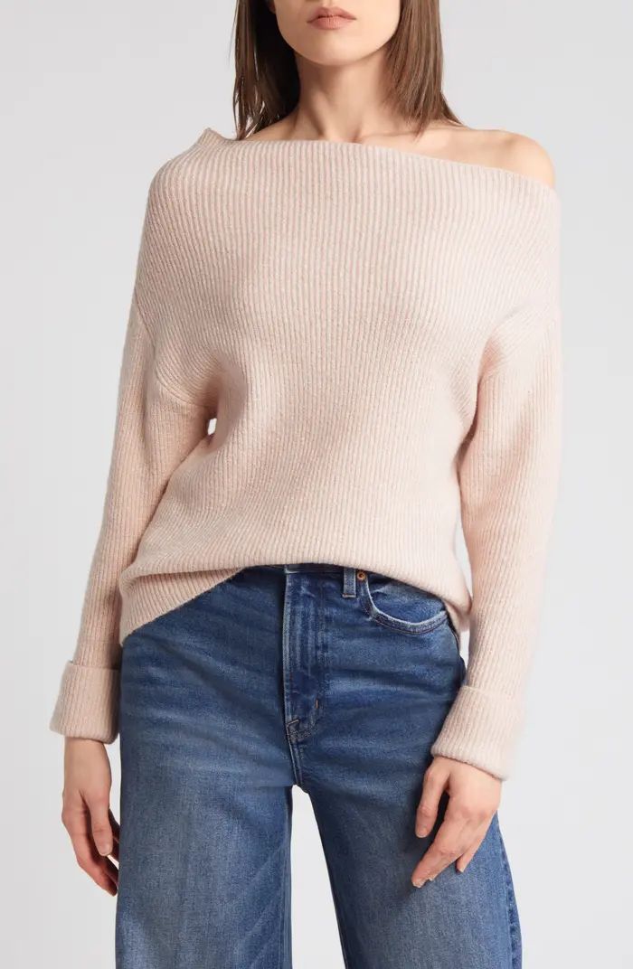 Treasure & Bond One-Shoulder Rib Sweater | Nordstrom | Nordstrom