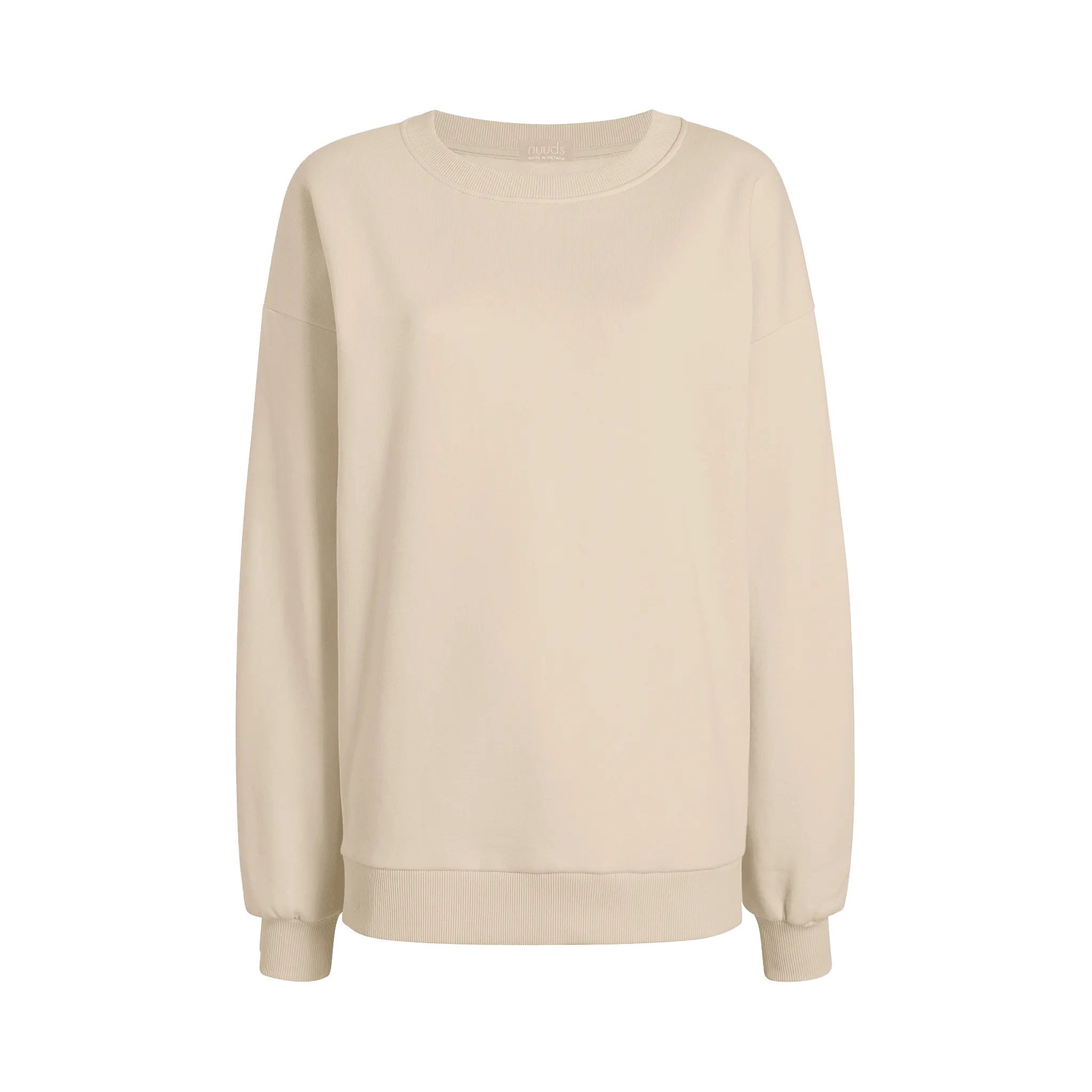 Women's Crewneck Sweatshirt - Bone - nuuds | nuuds