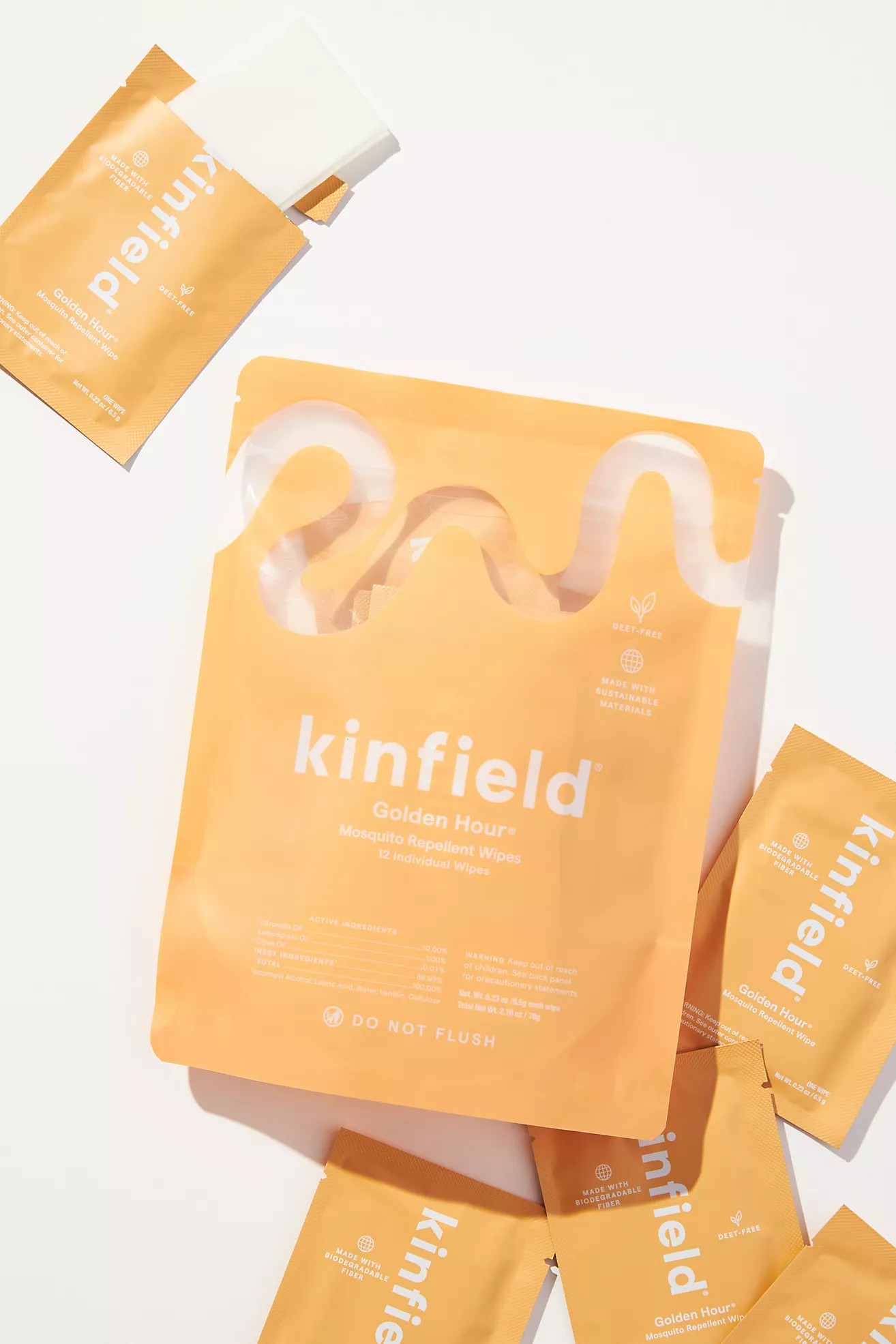 Kinfield Golden Hour Mosquito Repellent Wipes | Anthropologie (US)