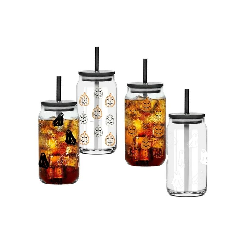 Way To Celebrate 20oz Mixed Can Glass, 4PK Set - Walmart.com | Walmart (US)