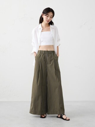 Mid-Rise Poplin Pull-On Pant | Banana Republic Factory