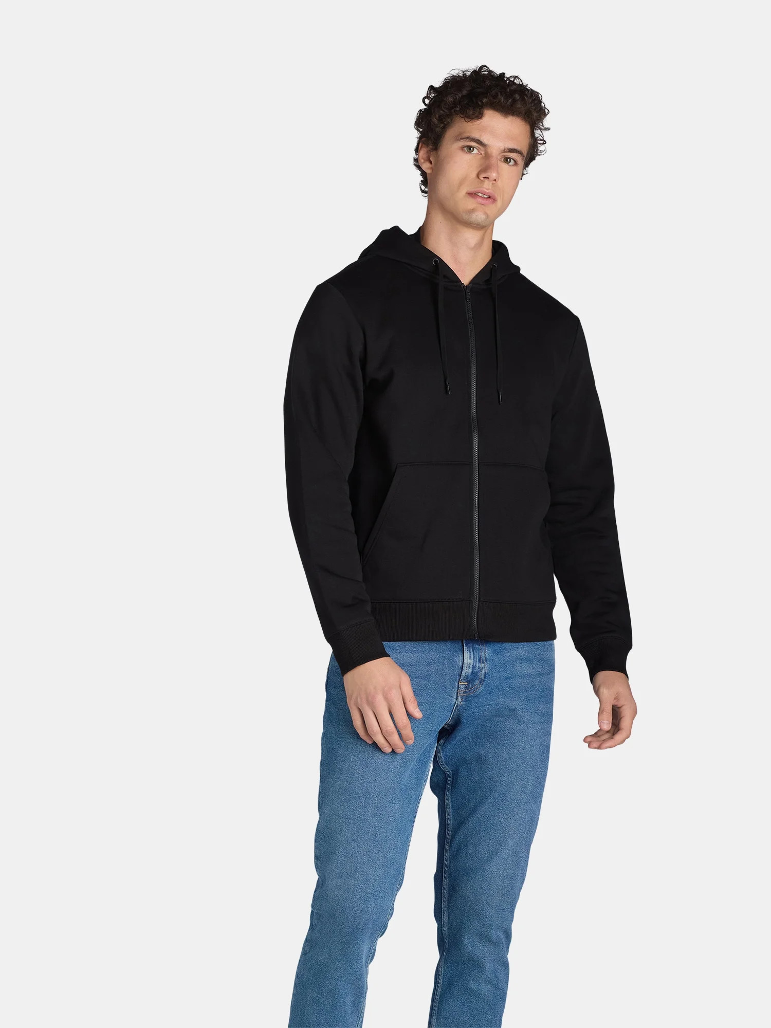 Athletic Works Men's and Big Men's Fleece Zip Hoodie Sweatshirt, Size S-5XLT | Walmart (US)