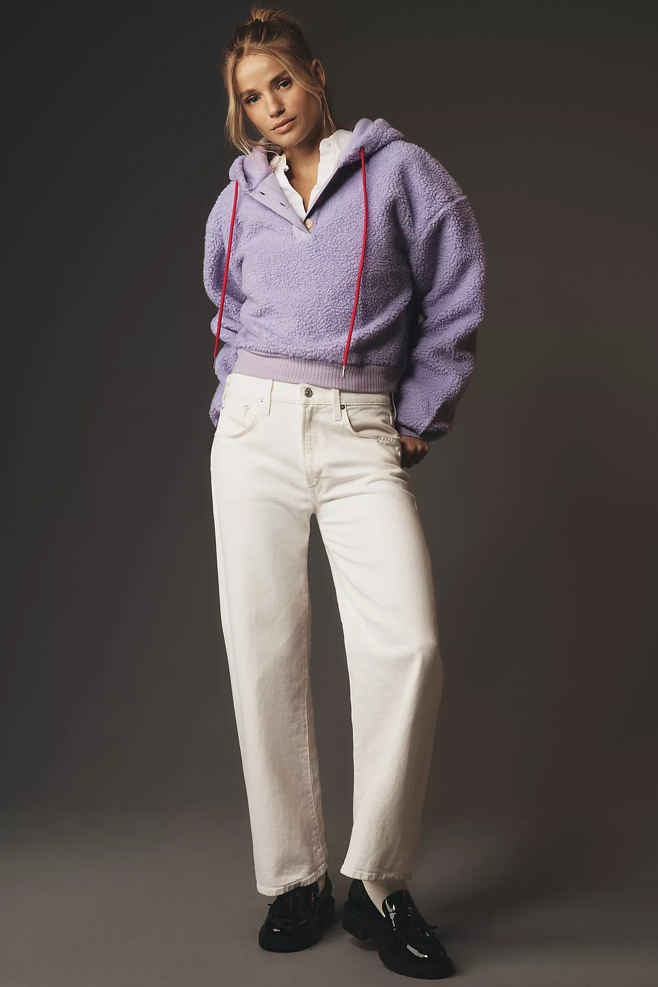 Porridge Quinn Sherpa Fleece Hoodie | Anthropologie (US)