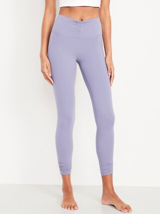 High-Waisted StudioSmooth Ruched Leggings | Old Navy (US)