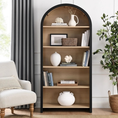 Modway Evie 76" Bookcase, Black | Ashley Homestore