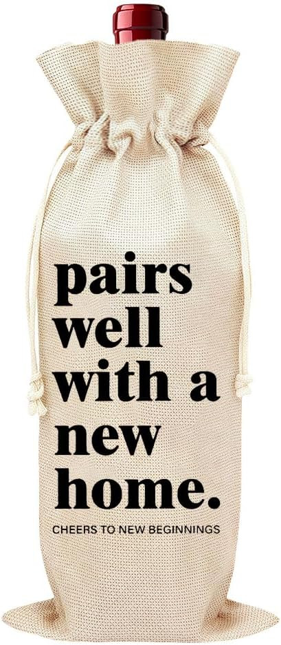 House Warming Gifts New Home Wine Bag Funny Housewarming Gifts for Women Men Realtor Gift for Cli... | Amazon (CA)