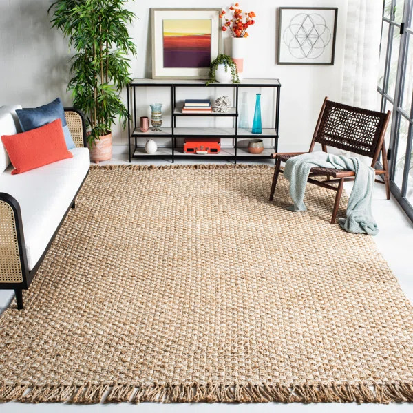Seiber Natural Fiber Flat Weave Jute Solid Color Rug | Wayfair North America