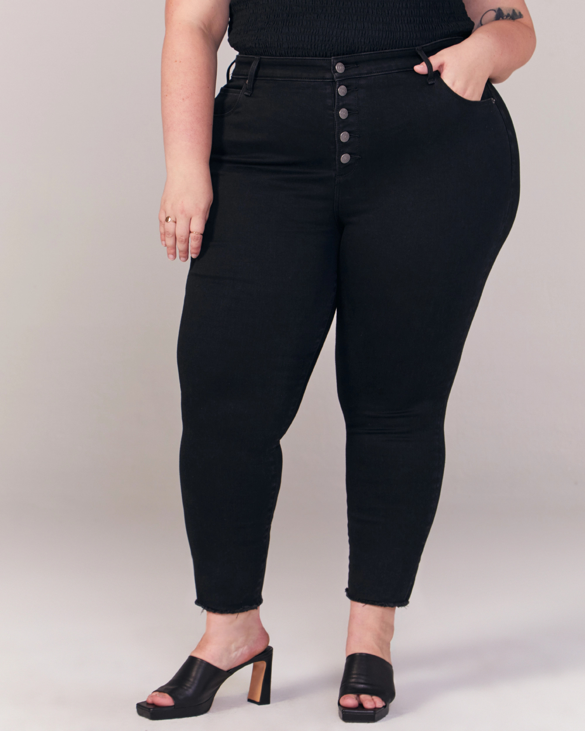 High Rise Super Skinny Ankle Jeans | Abercrombie & Fitch (US)