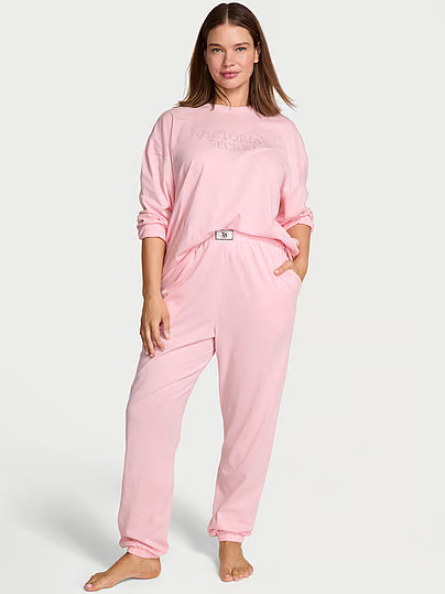 100% Cotton Shine Long Pajama Set, Pink, Smallreg - Women's Sets - Victoria's Secret | Victoria's Secret (US / CA )