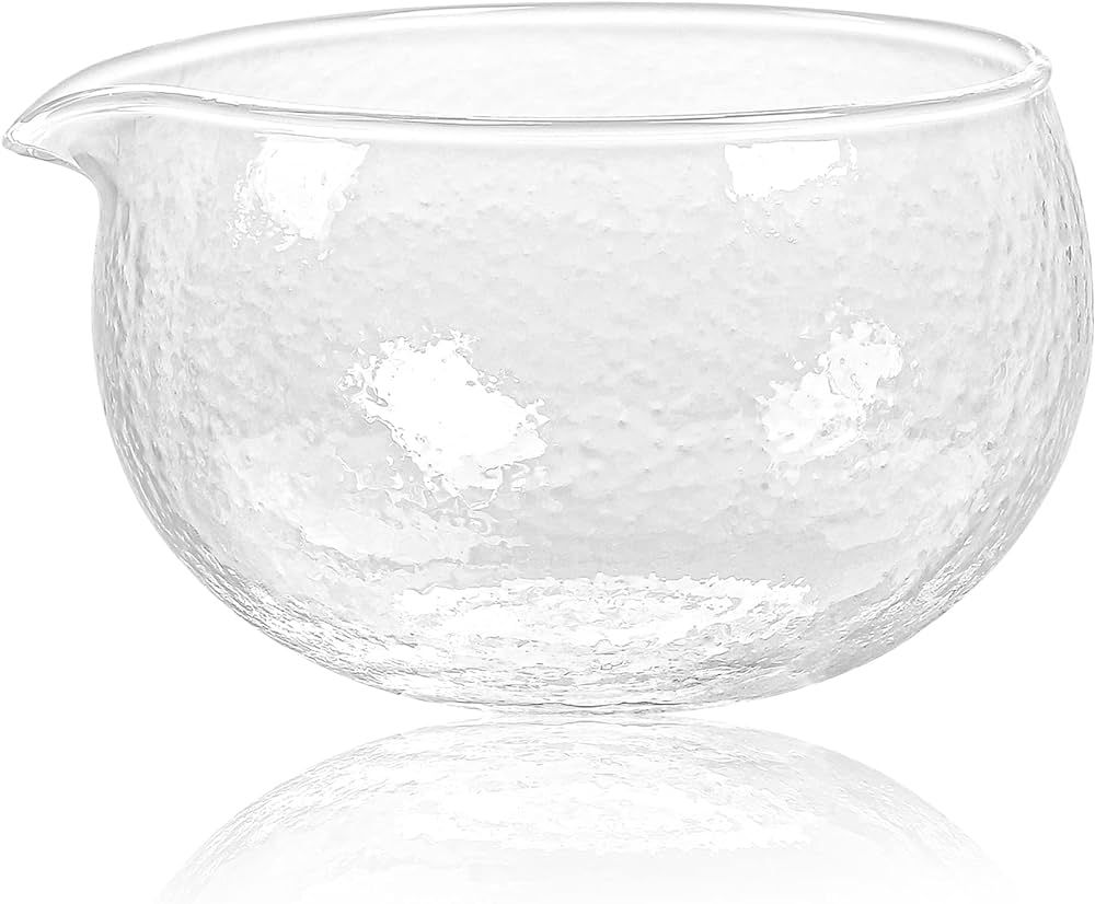 Textured Glass Matcha Bowl With Pouring Spout - Handmade Japanese Style Matcha Green Tea Ceremony... | Amazon (US)