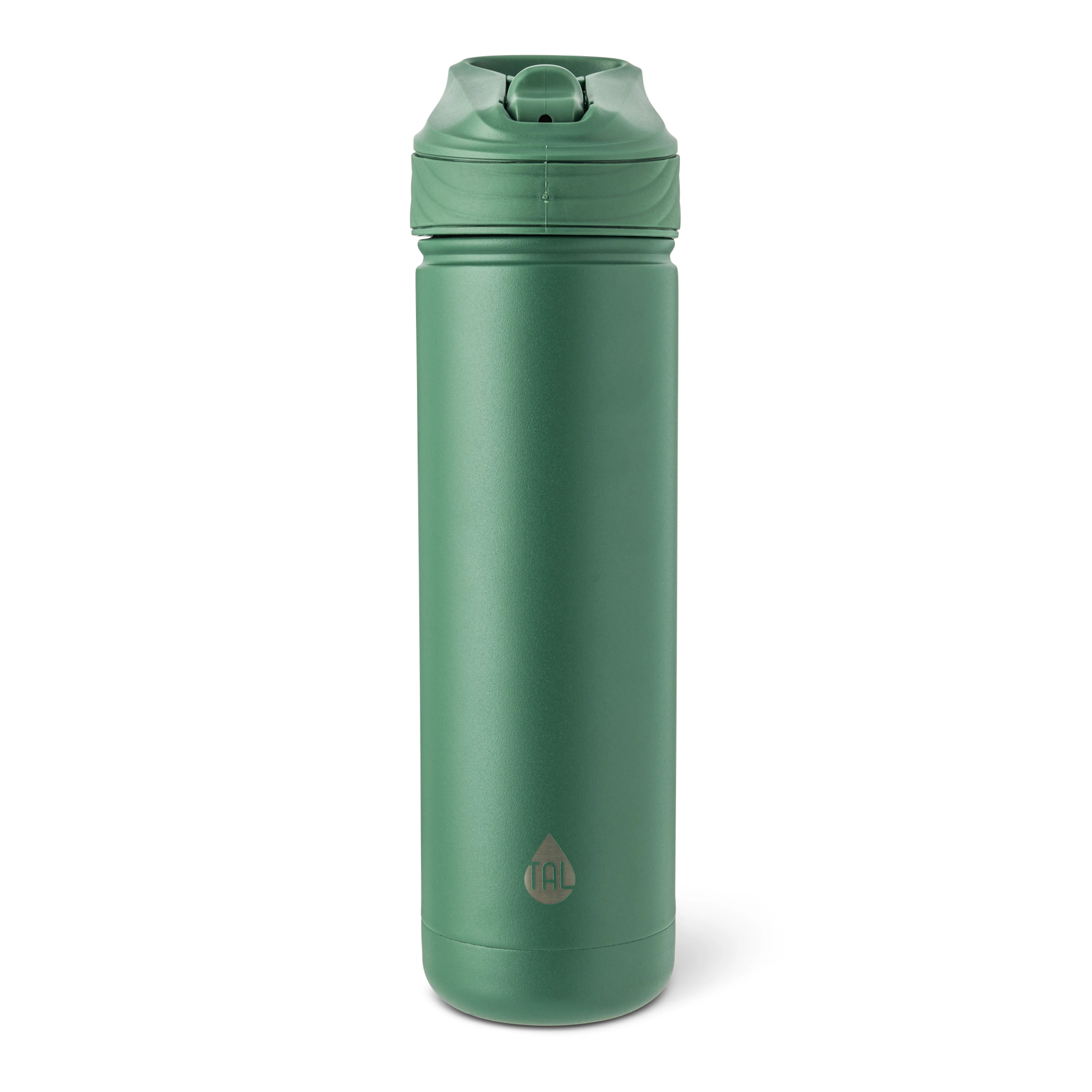 TAL 26oz Stainless Steel Ranger Water Bottle with Easy Sip Straw, Forest Green | Walmart (US)