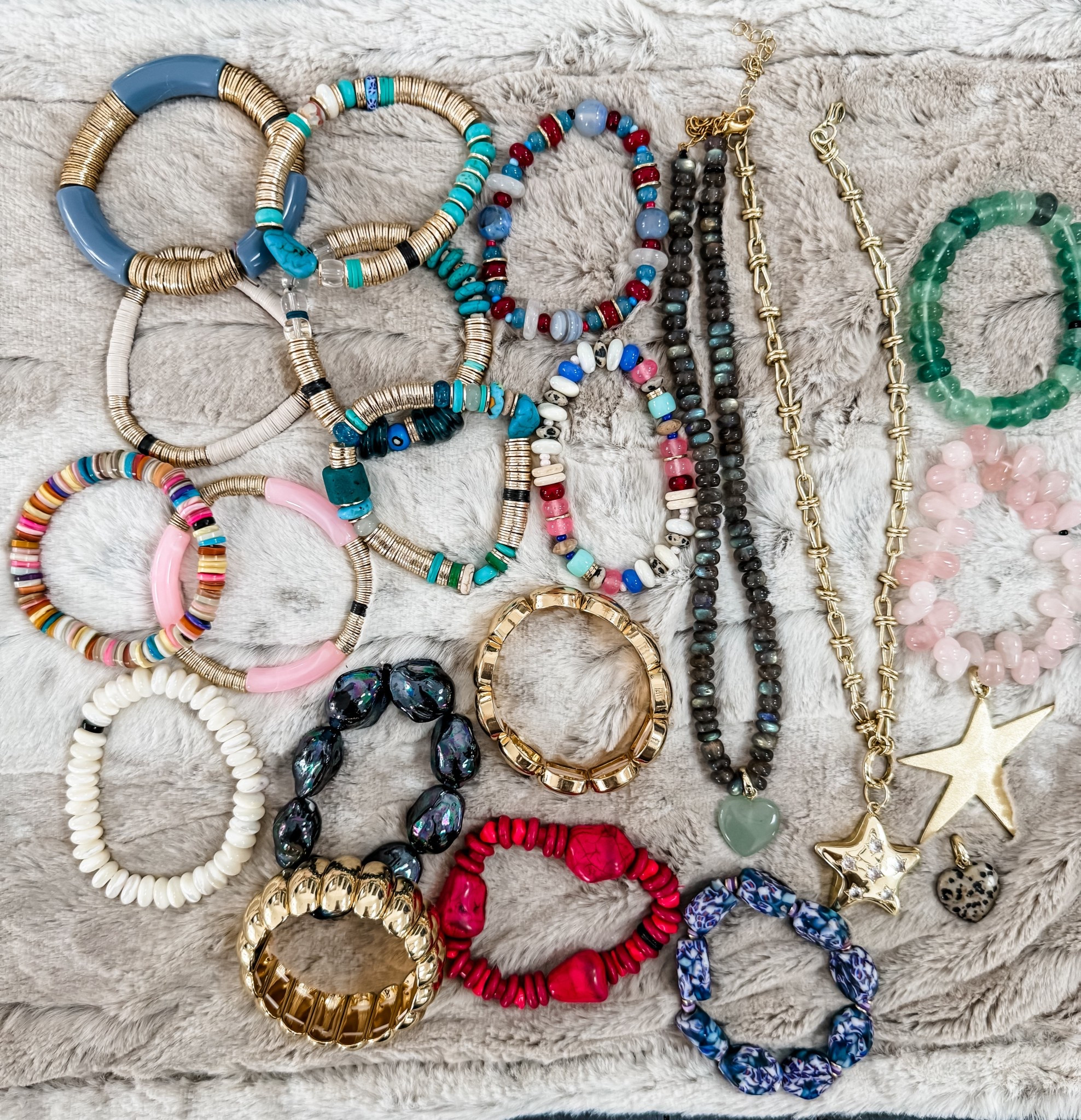 Start filling your carts now. Allie & Bess warehouse sale kicks off at 9 PM est. Prices will adjust when the sale starts. 

Beaded bracelets, bracelet stack, star necklace, heart necklace



#LTKValentine #LTKSaleAlert