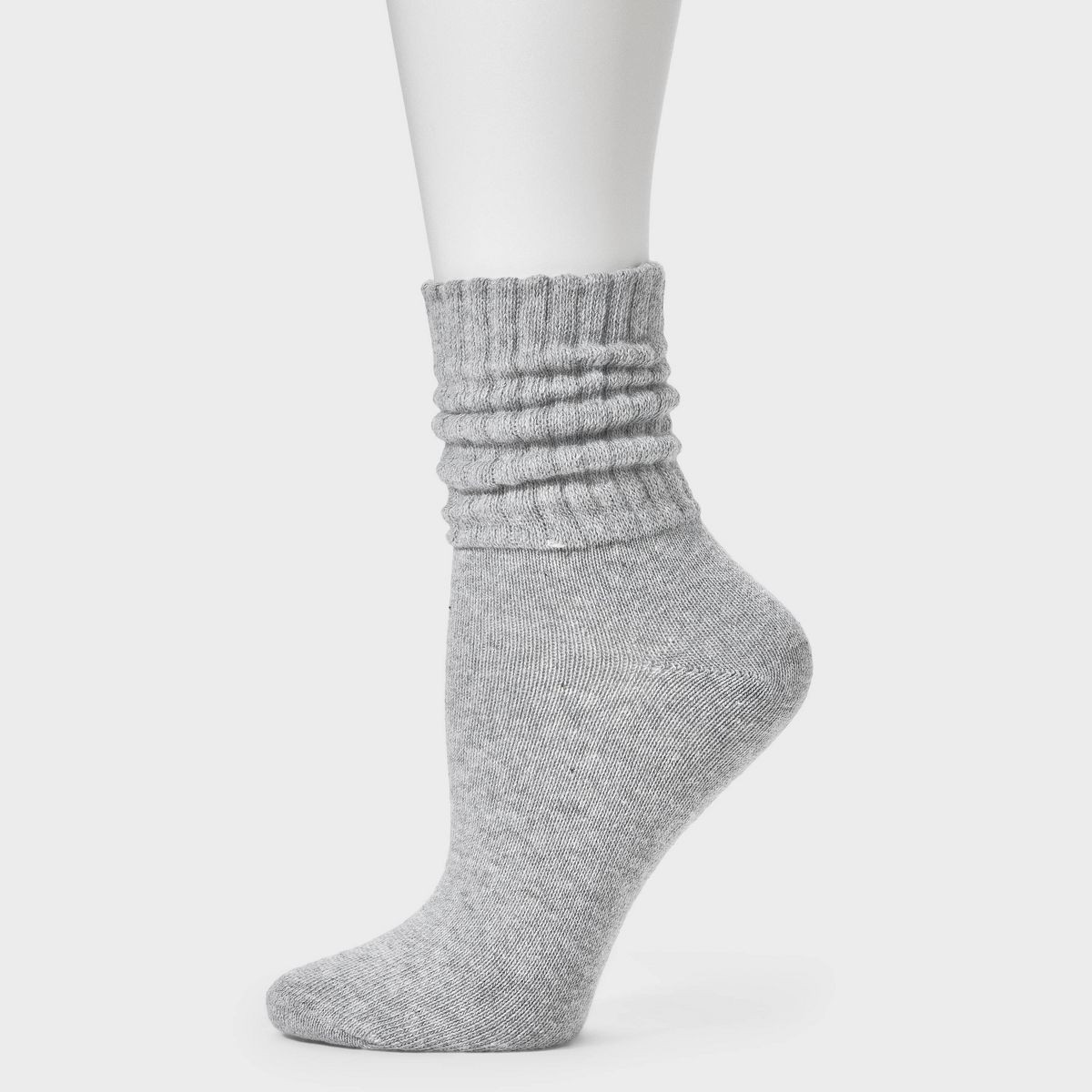 Women's Short Slouch 3pk Ankle Socks - Universal Thread™ White/Heather Gray/Black 4-10: Cotton ... | Target