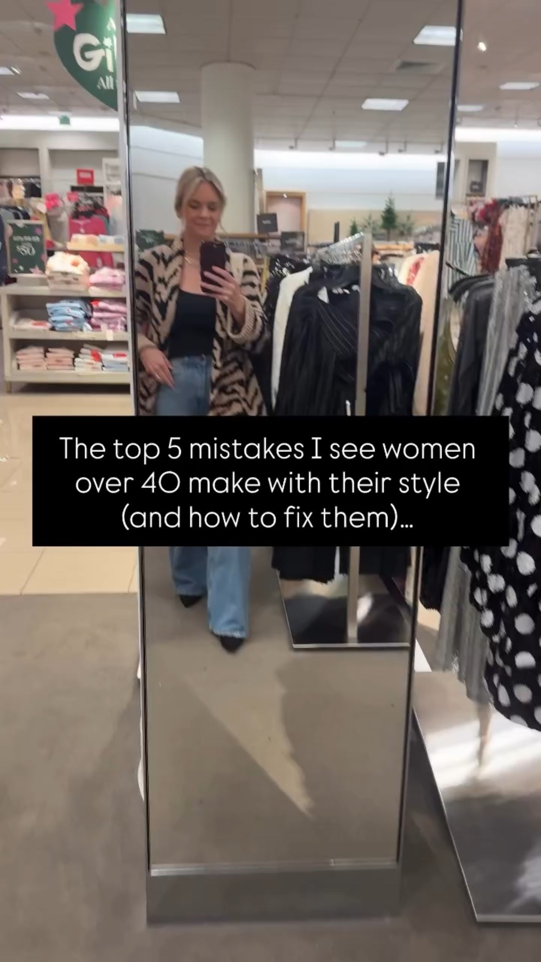 Let’s talk about the top 5 mistakes I see women over 40 make with their style—and exactly how to fix them:

1️⃣ Wearing Clothes That Don’t Fit Anymore
Pieces that are too tight or too loose leave you feeling uncomfortable and frumpy.
✨ Fix it: Tailor what you love or invest in pieces that fit your current shape beautifully.

2️⃣ Sticking Only to Basics
Living in plain tees and jeans can make your wardrobe feel uninspired.
✨ Fix it: Add pops of color, statement accessories, or interesting silhouettes to breathe life into your looks.

3️⃣ Avoiding Trends Entirely
Thinking you can’t try trends after 40 can leave your style feeling dated.
✨ Fix it: Incorporate modern touches like updated denim cuts or fresh prints—just in a way that still feels like you.

4️⃣ Buying for an Imaginary Life
Shopping for a fantasy lifestyle (like fancy dresses for events you never attend) means you’ll still have “nothing to wear.”
✨ Fix it: Build your wardrobe around your real, everyday life so you’re always prepared.

5️⃣ Ignoring Proportions
Wearing pieces that don’t balance each other can overwhelm your frame or make you look shorter.
✨ Fix it: Combine fitted and relaxed pieces for a flattering, effortless silhouette.

Your style should make you feel confident and comfortable—because chic has no age limit.

✔️ Save this post to come back to the next time you feel stuck in your style.