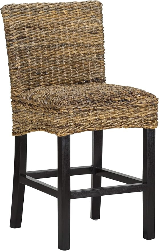 Kosas Home Portman Counter Stool, Height: 24", Multi Brown seat and Black Legs | Amazon (US)