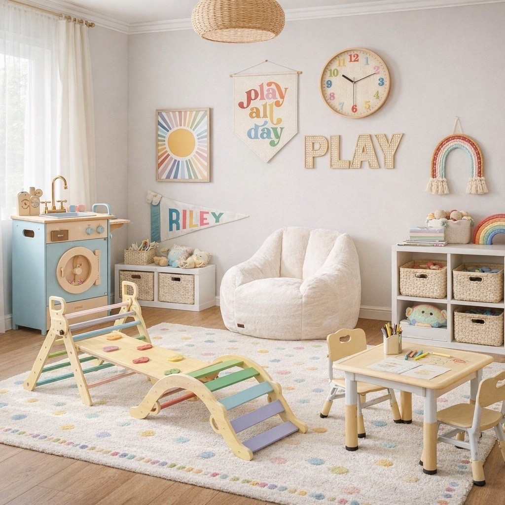 Kids Playroom Ideas - Colorful Kids Decor & Furniture

 Kids playroom, kids room, toddler bedroom ideas, toddler girl room, nursery ideas, nursery decor, Target kids decor, colorful classroom decor, preschool decor, daycare decor, pastel kids decorations, indoor playset, play kitchen, toy storage, kids table, boho rainbow decor, kids seating, kids wall art, playroom storage, playroom ideas, Pickler climbing set, wooden toys, home decor, interior design

#LTKHome #LTKBaby #LTKKids