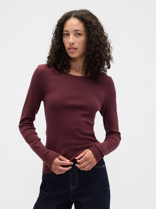 Modern Ribbed Crewneck T-Shirt | Gap Factory