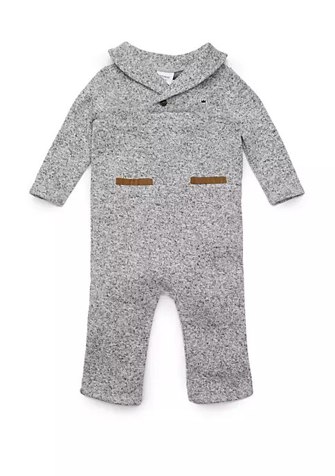 Baby Boys Long Sleeve Collared Romper | Belk