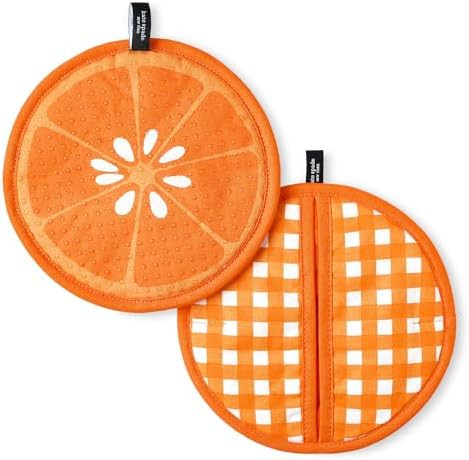 kate spade new york Squeeze The Day and Spring Gingham Pot Holder 2-Pack Set, Heat Resistant, 100... | Amazon (US)