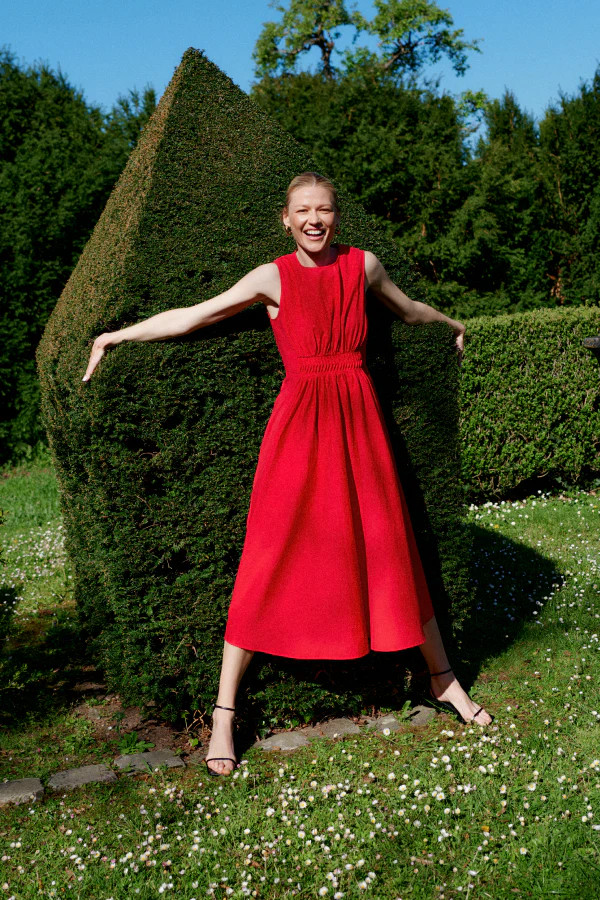 Vita Soir\u00e9e Dress - Voile :: Ribbon Red | MM LaFleur