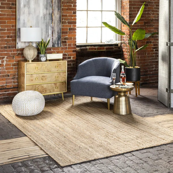 Hand Braided Jute/Sisal Tan Area Rug | Wayfair North America