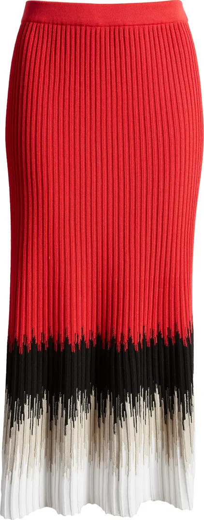 Ribbed Ombré Midi Skirt | Nordstrom