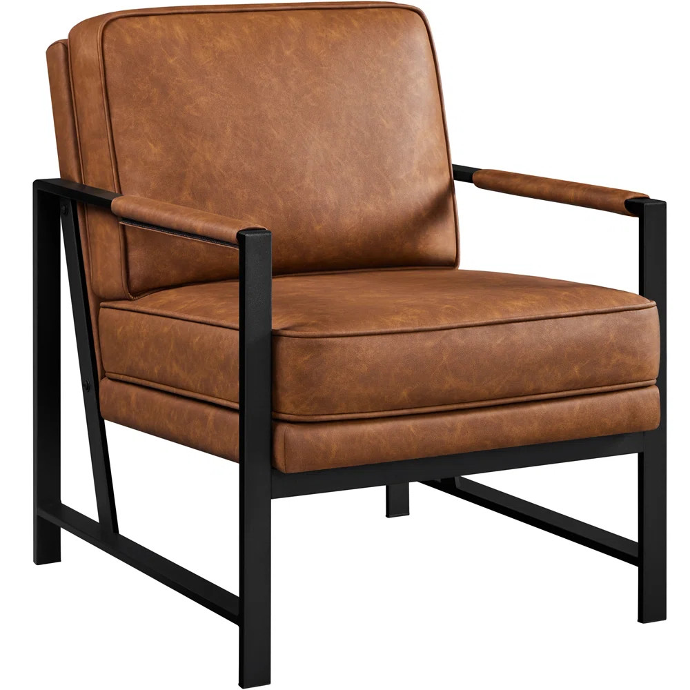 25.5" W Upholstered Armchair with Removable Seat & Back Cushion | Wayfair North America