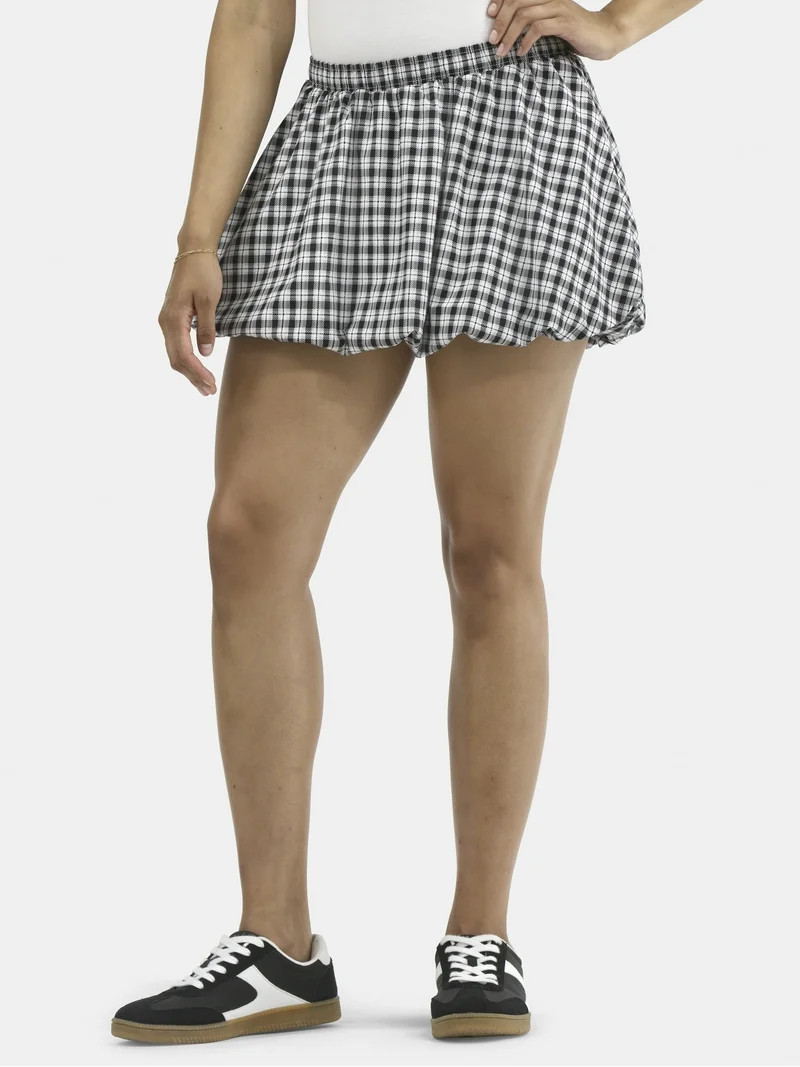 No Boundaries Cotton Bubble Skort, Women's | Walmart (US)
