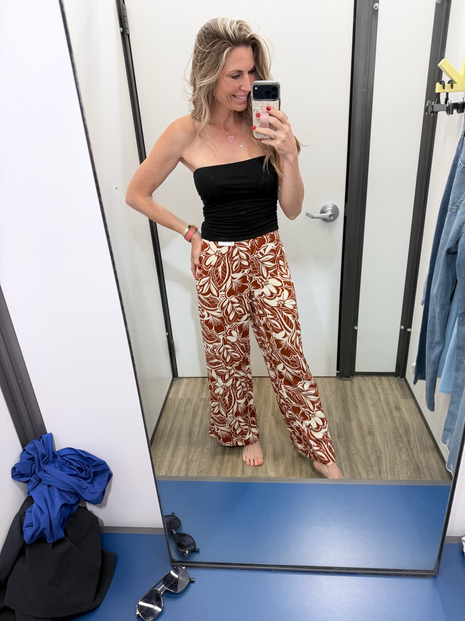 Loving these patterned pants paired with this basic black tube top! 

#LTKSeasonal #LTKOver40 #LTKootd