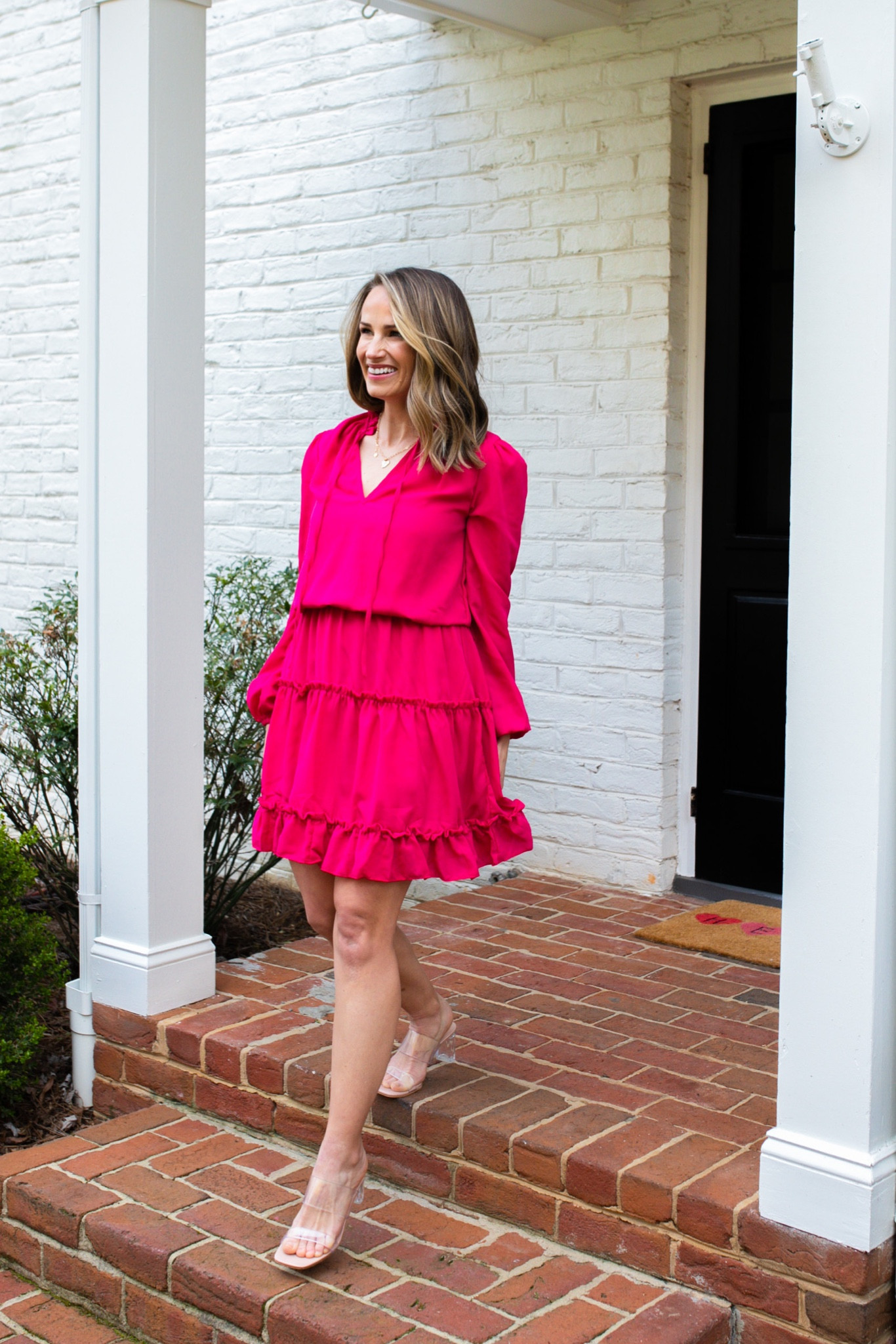 This Amazon layered chiffon swing dress paired with these clear acrylic heels is a perfect Easter outfit or date night! I’m wearing a size small in this dress.

#LTKSeasonal#LTKunder100#LTKstyletip