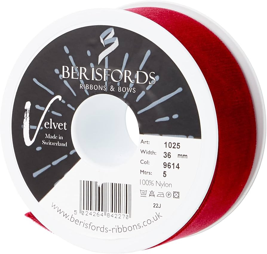 Berisfords Samtband, dunkelrot, 10,2 x 4,5 x 10,2 cm | Amazon (DE)