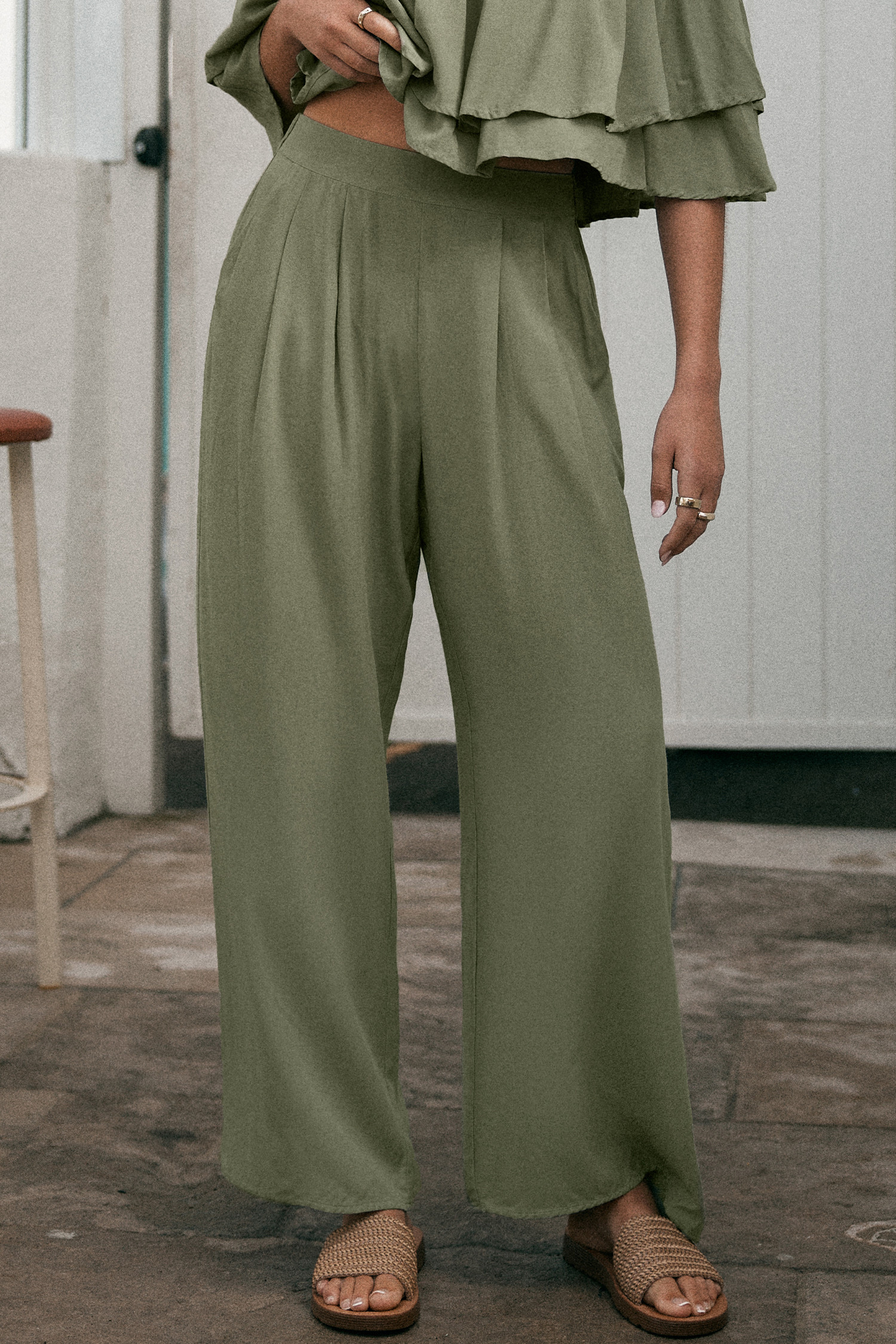 NewSage High-Rise Wide-Leg Pants | Cupshe US
