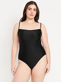 Matte Cutout Back One-Piece Swimsuit | Old Navy (US)