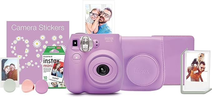 FUJIFILM Instax Mini 7s Instant Camera Bundle - Lavender | Amazon (US)