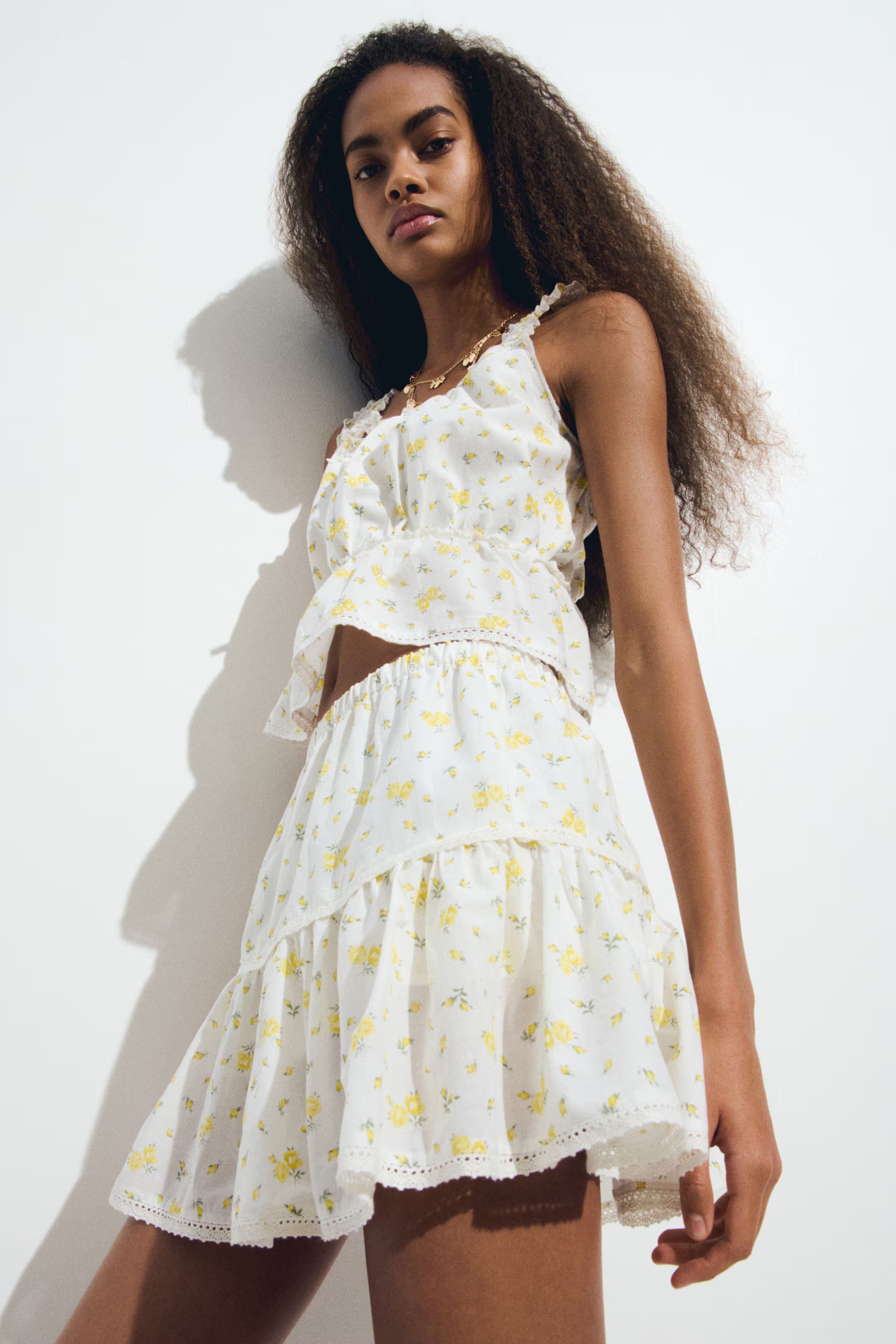 Lace-Detail Mini Skirt | H&M (US + CA)