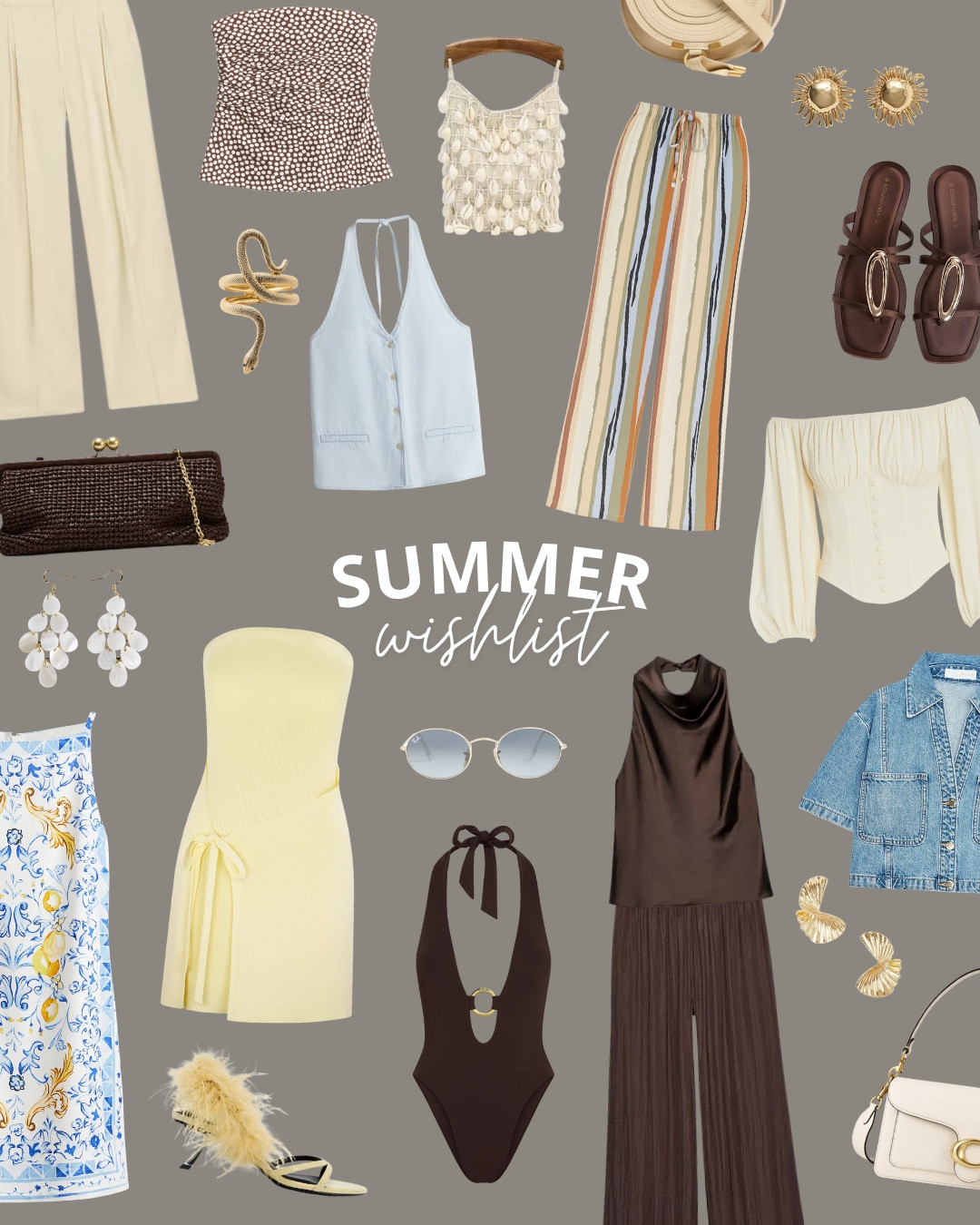 ✨ SUMMER WISHLIST ✨ From café brunch to champagne city moments, these outfits are your ultimate style passport this season! 🤍 Think breezy linen sets, chic swimwear, statement tops & the cutest accessories for every sun-kissed plan on your calendar.

💫 Save this to your favourites so you never run out of ideas for your next boutique stroll, resort lounge afternoon, or wine tasting adventure! 🍷✨


Like this post to save it to your favourite folder and come back later to shop!

Keywords: summer wishlist, resort wear, city chic, linen outfit, beach style, swimwear look, summer sandals, statement earrings, straw bag, sunglasses, vacation outfit, brunch outfit, boutique shopping, casual chic, elegant style, neutral tones, classic basics, summer capsule, lightweight layers, travel outfits

#LTKTravel #LTKSeasonal #LTKStyleTip
